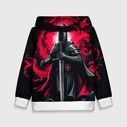 Толстовка-худи детская Рыцарь-крестоносец ордена красной звезды, цвет: 3D-белый