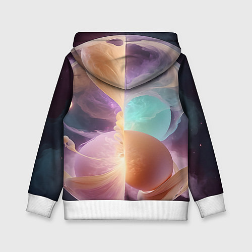 Детская толстовка Космическая круглая абстракция / 3D-Белый – фото 2