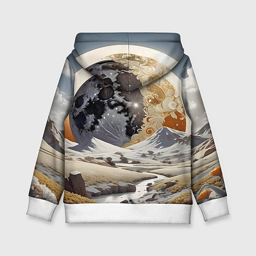 Детская толстовка Река и планеты / 3D-Белый – фото 2