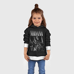 Толстовка-худи детская Нирвана концерт, цвет: 3D-белый — фото 2
