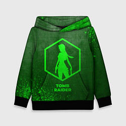 Толстовка-худи детская Tomb Raider - green gradient, цвет: 3D-черный