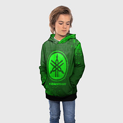 Толстовка-худи детская Yamaha - green gradient, цвет: 3D-черный — фото 2