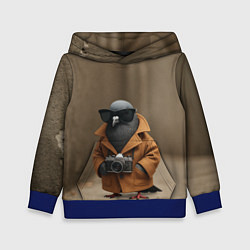 Толстовка-худи детская Шпиониро Голубиро мем, цвет: 3D-синий