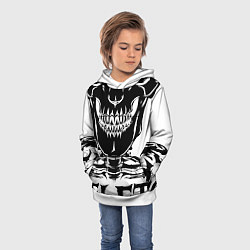 Толстовка-худи детская Skeleton череп, цвет: 3D-белый — фото 2