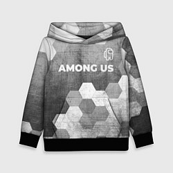Толстовка-худи детская Among Us - grey gradient посередине, цвет: 3D-черный