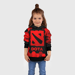 Толстовка-худи детская Dota - red gradient, цвет: 3D-черный — фото 2