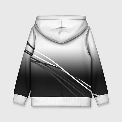 Детская толстовка Градиент с полосами из белого в тёмный / 3D-Белый – фото 2