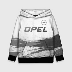 Толстовка-худи детская Opel - white gradient посередине, цвет: 3D-черный