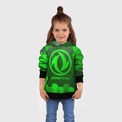 Толстовка-худи детская Dongfeng - green gradient, цвет: 3D-черный — фото 2