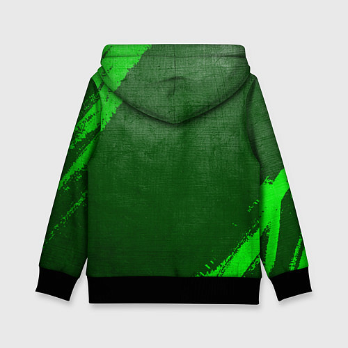 Детская толстовка Sally Face - green gradient / 3D-Черный – фото 2