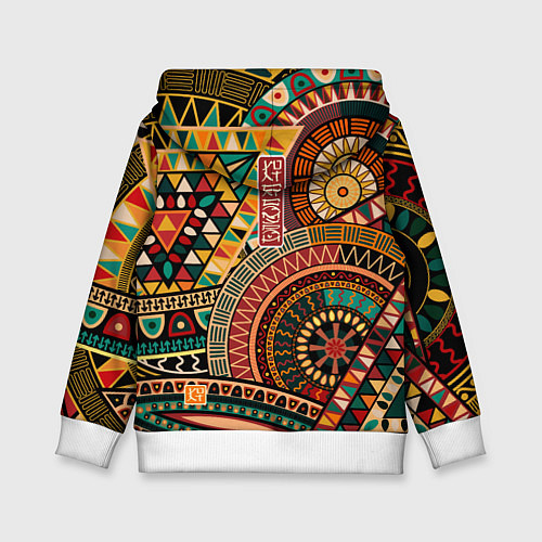 Детская толстовка Кот самурай - Айко / 3D-Белый – фото 2