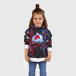 Толстовка-худи детская Colorado Avalanche NHL black, цвет: 3D-белый — фото 2