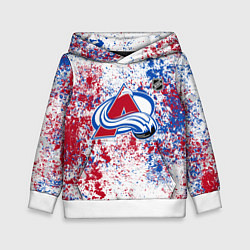 Толстовка-худи детская Colorado Avalanche NHL white, цвет: 3D-белый