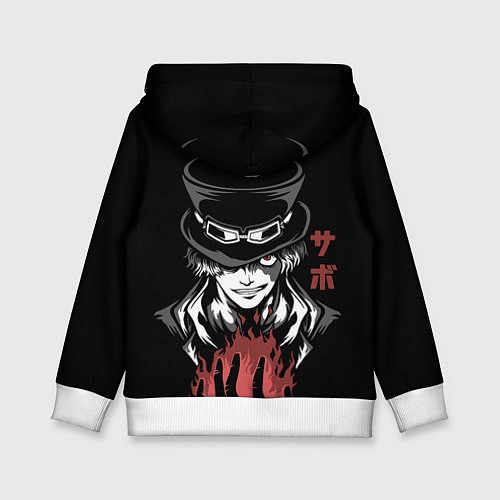 Детская толстовка One Piece - Сабо / 3D-Белый – фото 2