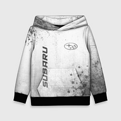 Толстовка-худи детская Subaru - white gradient вертикально, цвет: 3D-черный