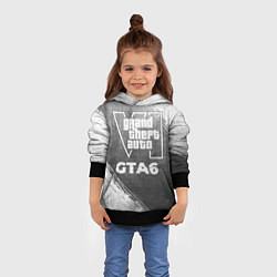 Толстовка-худи детская GTA6 - grey gradient, цвет: 3D-черный — фото 2
