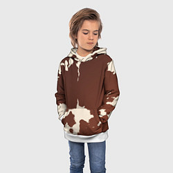 Толстовка-худи детская Коровий узор, цвет: 3D-белый — фото 2