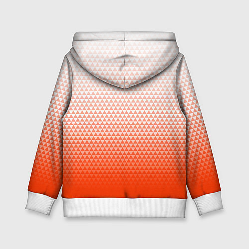 Детская толстовка Анахайм Дакс - оранжевая геометрия / 3D-Белый – фото 2