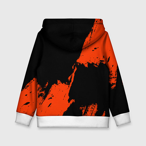 Детская толстовка Анахайм Дакс - оранжевая краска / 3D-Белый – фото 2