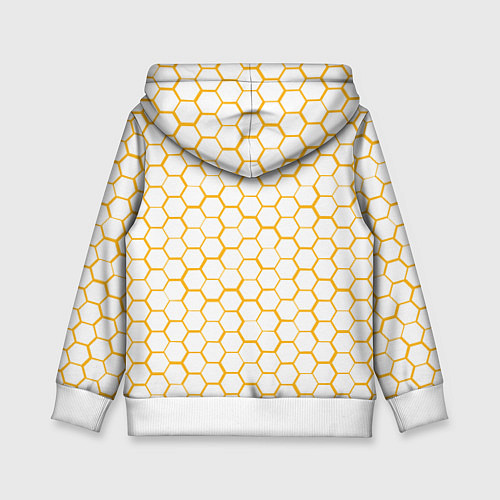 Детская толстовка Бостон Брюинз - белые соты / 3D-Белый – фото 2