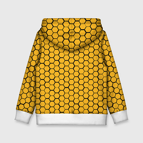 Детская толстовка Бостон Брюинз - желтые соты / 3D-Белый – фото 2