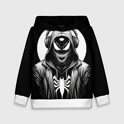 Толстовка-худи детская Venom black, цвет: 3D-белый