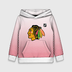 Детская толстовка Чикаго Блэкхокс - красные треугольники с градиенто