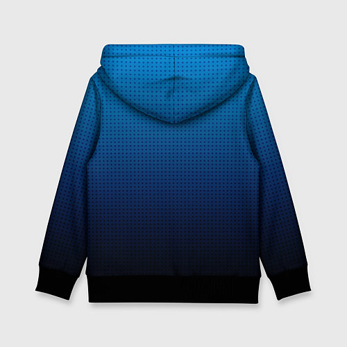Детская толстовка Из голубого в чёрный градиент с точками / 3D-Черный – фото 2