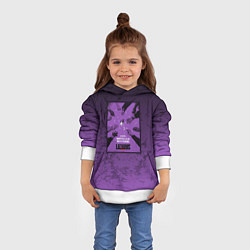 Толстовка-худи детская Lazarus: Violet Pattern, цвет: 3D-белый — фото 2