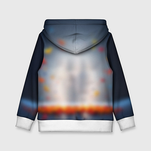 Детская толстовка Геометрический слон и цветные полигоны / 3D-Белый – фото 2