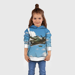Толстовка-худи детская Бомбардиро крокодило, цвет: 3D-белый — фото 2