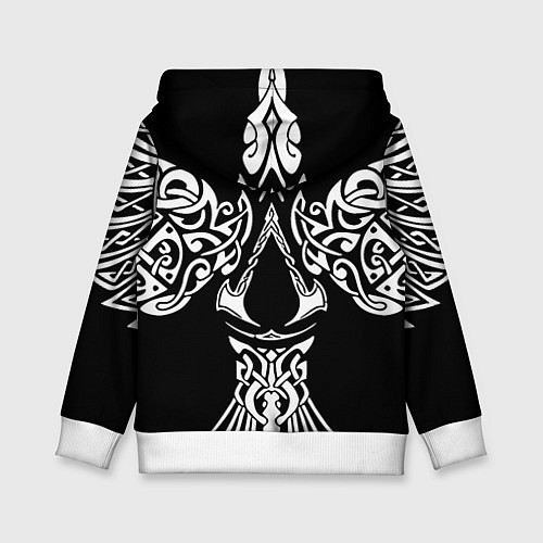 Детская толстовка Силуэт ворона - Aссасинс Крид / 3D-Белый – фото 2