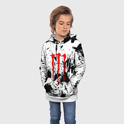Толстовка-худи детская Monster energy краски, цвет: 3D-белый — фото 2