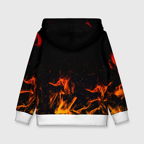 Детская толстовка Monster energy orange fire / 3D-Белый – фото 2