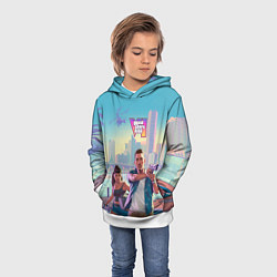 Толстовка-худи детская Лусия Каминос и Джейсон Дюваль из Gta 6, цвет: 3D-белый — фото 2