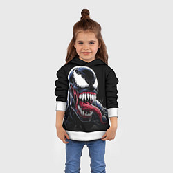 Толстовка-худи детская Свирепый веном, цвет: 3D-белый — фото 2