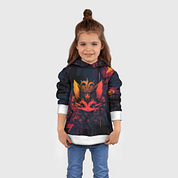 Толстовка-худи детская Магический лисёнок, цвет: 3D-белый — фото 2