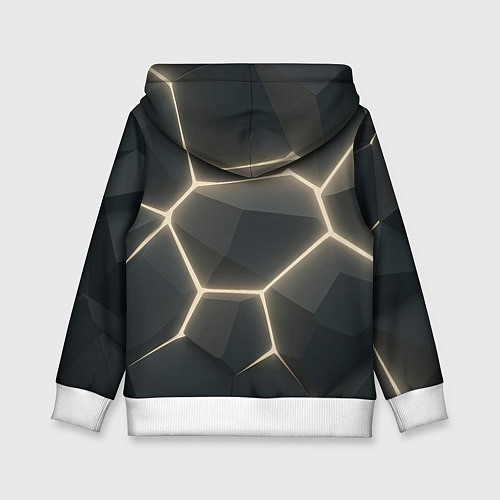 Детская толстовка Объемные серые плиты / 3D-Белый – фото 2