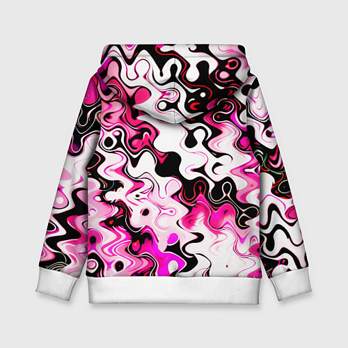 Детская толстовка Абстракция разлитые краски розовый / 3D-Белый – фото 2