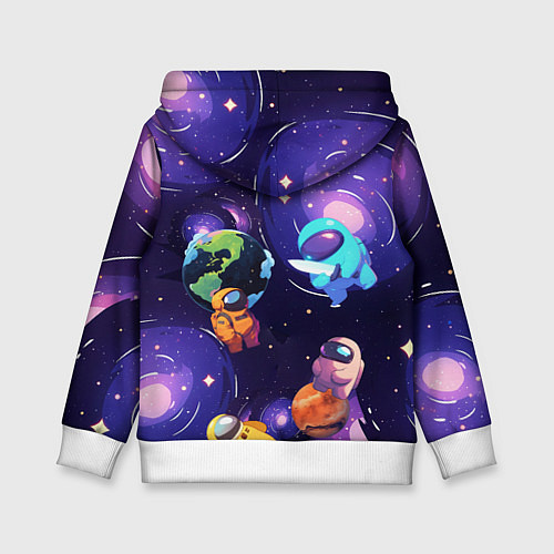 Детская толстовка Among Us космос / 3D-Белый – фото 2
