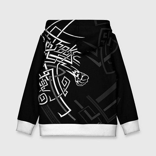 Детская толстовка Бокс - узор победы / 3D-Белый – фото 2