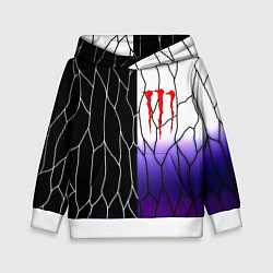 Толстовка-худи детская Monster energy steel, цвет: 3D-белый