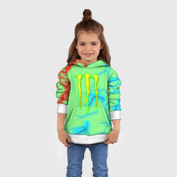 Толстовка-худи детская Monster energy storm electrix, цвет: 3D-белый — фото 2