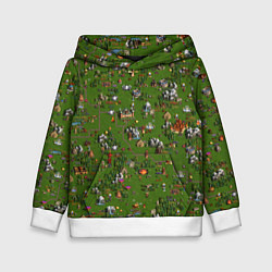 Толстовка-худи детская Земли Сопряжения - Герои 3, цвет: 3D-белый