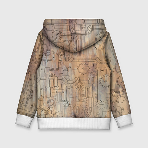 Детская толстовка Стимпанк элементы / 3D-Белый – фото 2