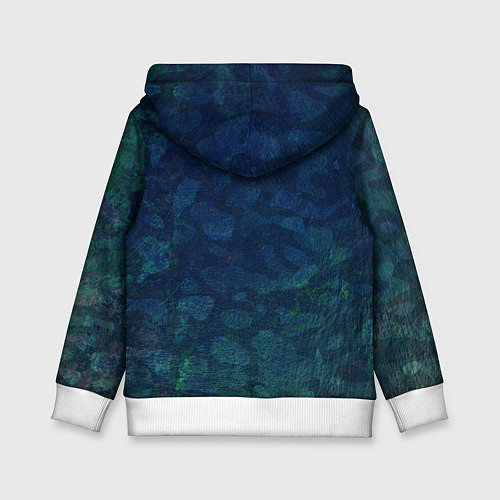 Детская толстовка Абстракция - marine camouflage / 3D-Белый – фото 2