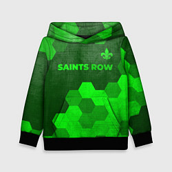 Толстовка-худи детская Saints Row - green gradient посередине, цвет: 3D-черный