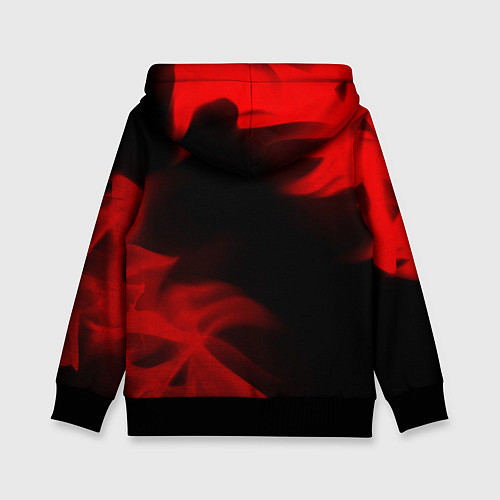 Детская толстовка Stray - red gradient вертикально / 3D-Черный – фото 2