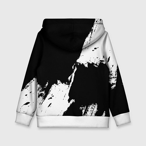 Детская толстовка Торонто Рэпторс - черно белые брызги / 3D-Белый – фото 2