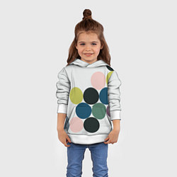 Толстовка-худи детская Кластер чил - абстракция, цвет: 3D-белый — фото 2